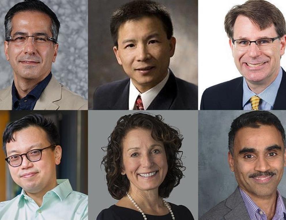 Six Georgia Tech faculty who have been named to the National Academy of Inventors.